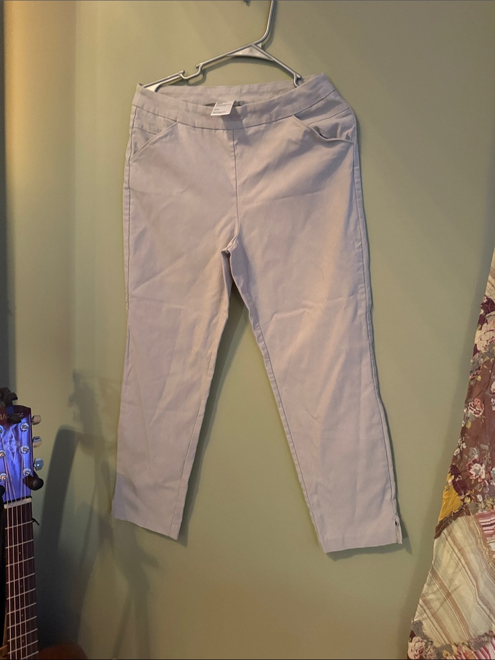 Tan Slim Cropped Pants